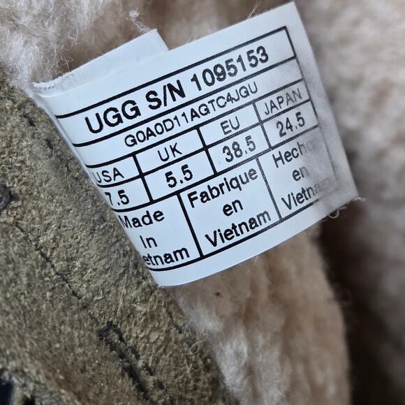 UGG Boots Womens 7.5 Blayre III UggPure Wool Waterproof Leather Dove Gray Straps - Picture 10 of 12